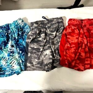BCG Boys Bundle of (3) XS (6-7) Training Shorts Multicolored Drawstring, Pocket